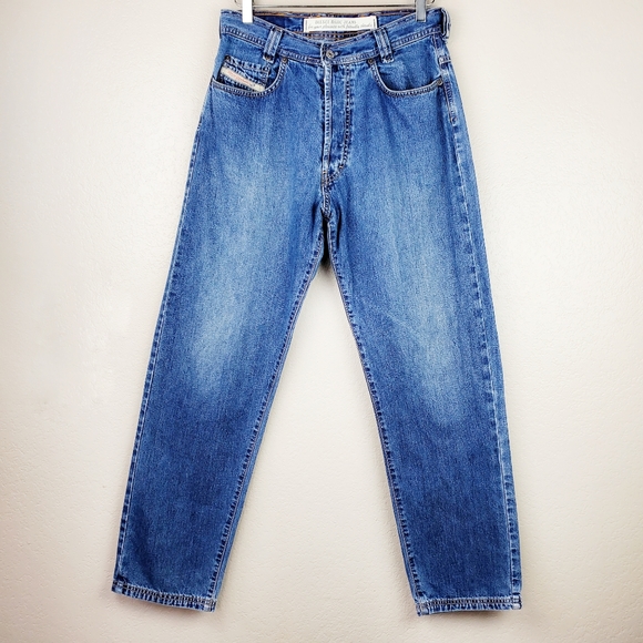 Y2K Vintage Diesel High Waist Button Fly Denim Jeans Leather Patch Big Logo 31 - Picture 6 of 10